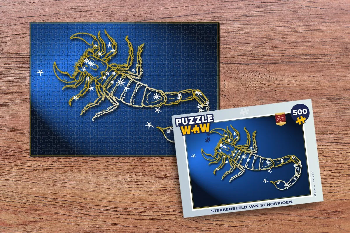 PuzzleWow Sterrenbeeld Schorpioen Legpuzzel 500 Stuks - Multicolor
