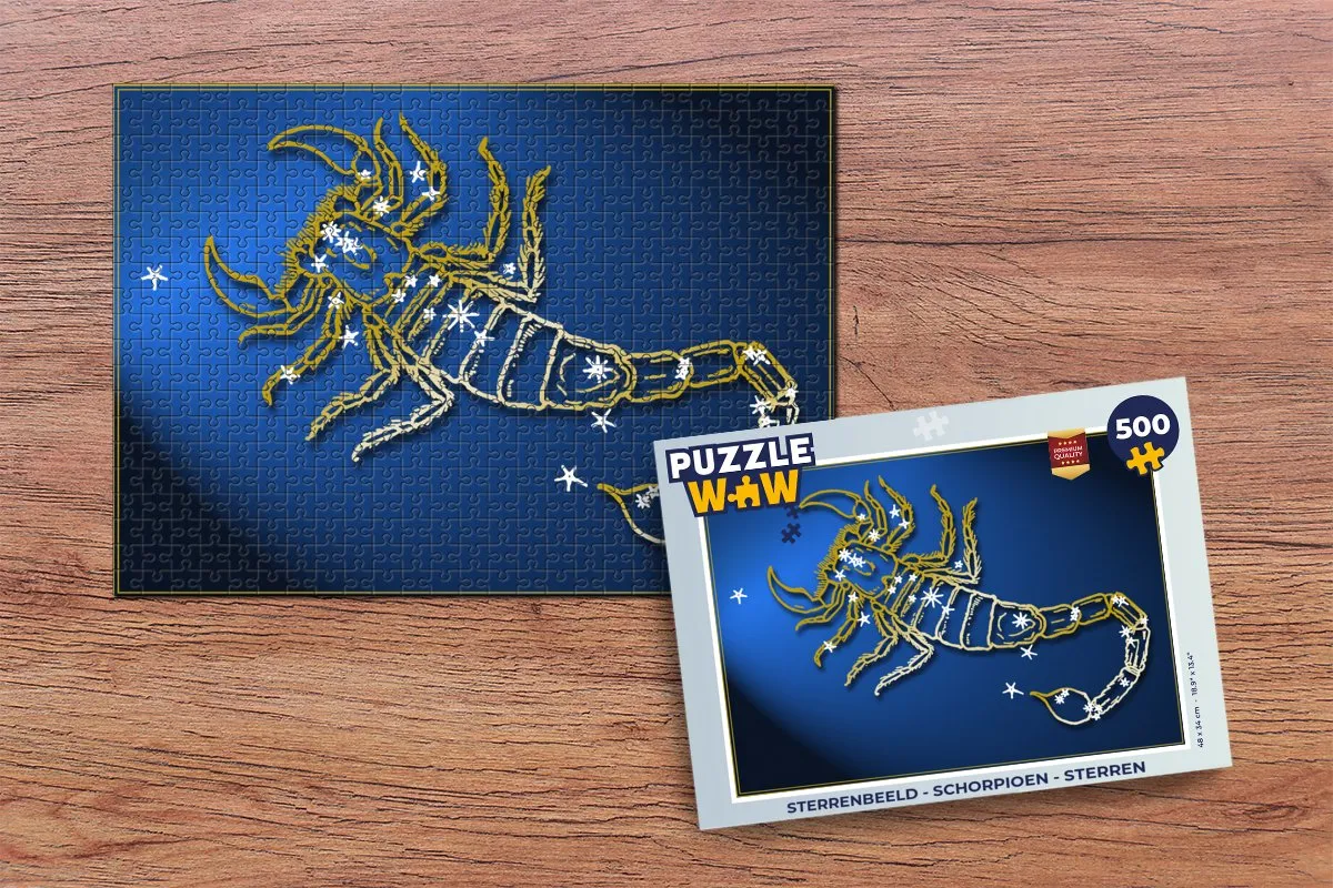 PuzzleWow Sterrenbeeld Schorpioen Legpuzzel 500 Stuks - Multicolor