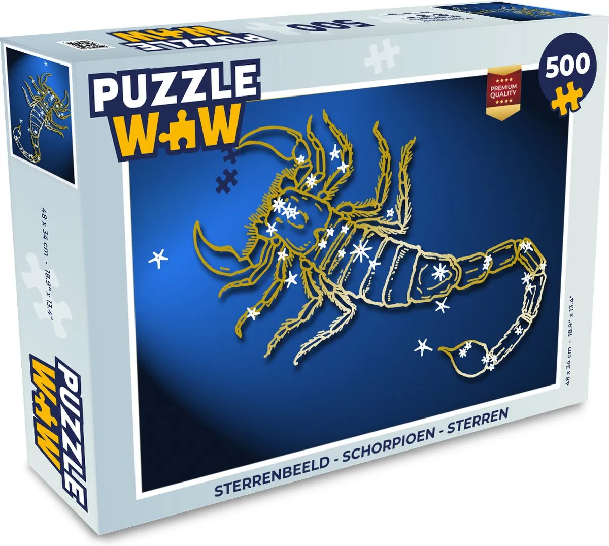 PuzzleWow Sterrenbeeld Schorpioen Legpuzzel 500 Stuks - Multicolor
