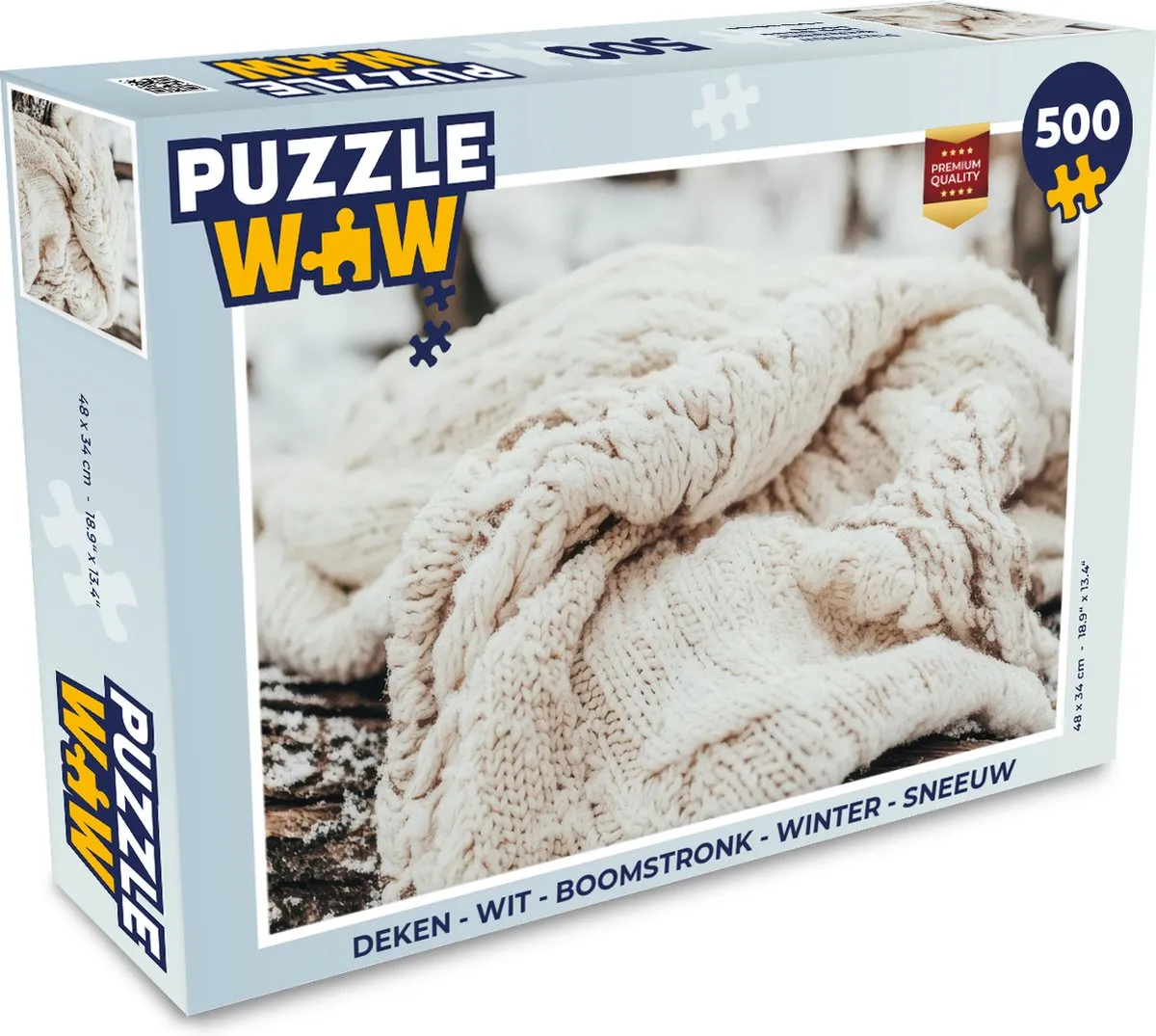 PuzzleWow Boomstronk Kerstpuzzel 500 Stuks