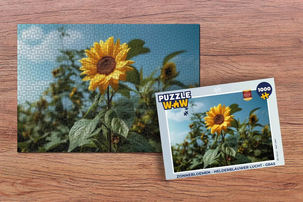 PuzzleWow Zonnebloemen Legpuzzel 1000 Stuks