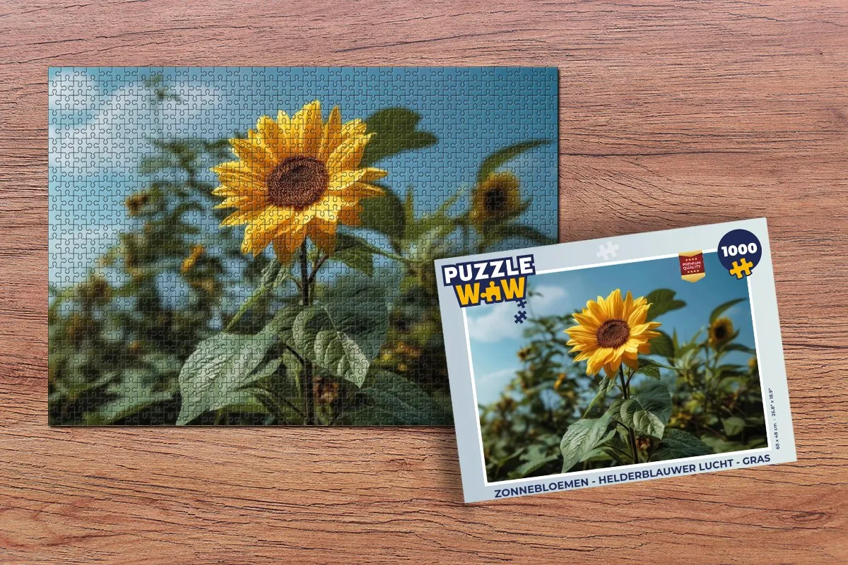 PuzzleWow Zonnebloemen Legpuzzel 1000 Stuks