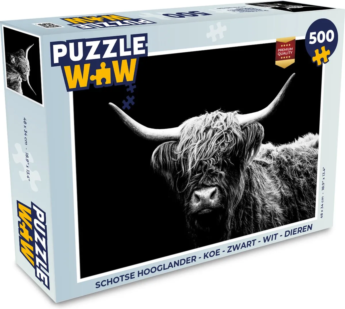 PuzzleWow Schotse Hooglander Legpuzzel 500 Stuks