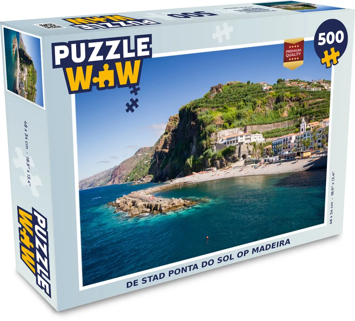PuzzleWow De stad Ponta do Sol Madeira Legpuzzel 500 Stuks