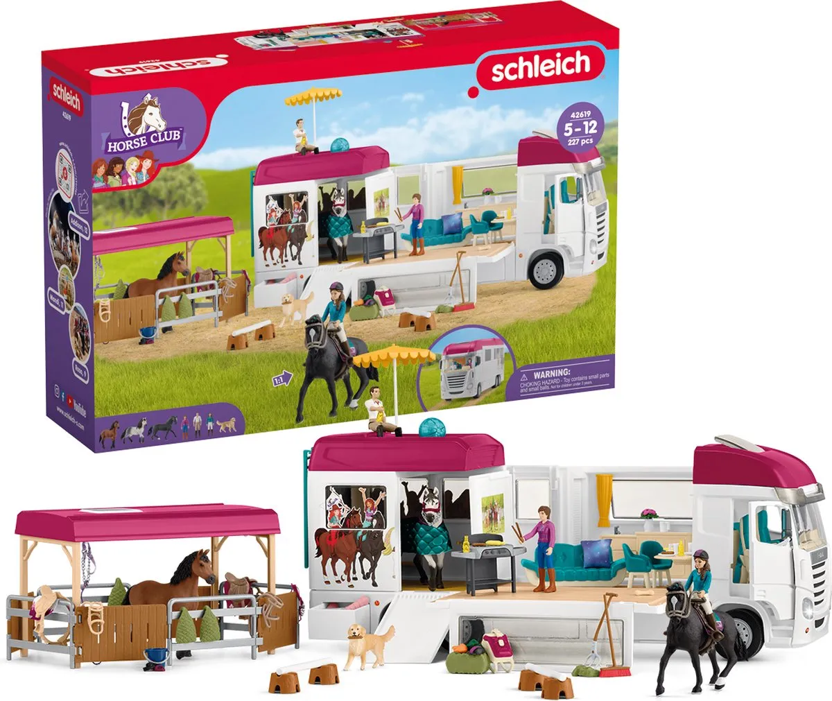 Schleich Horse Club Paardenvrachtwagen 42619 - 227 Onderdelen