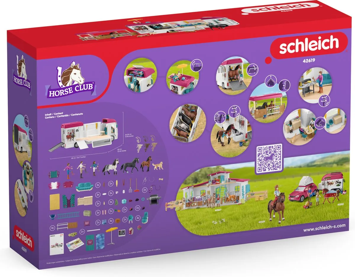 Schleich Horse Club Paardenvrachtwagen 42619 - 227 Onderdelen