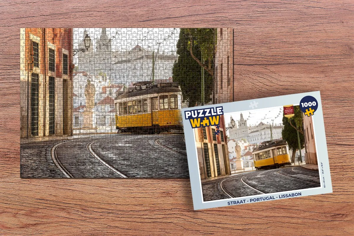 PuzzleWow Lissabon Legpuzzel 1000 Stuks - Multicolor