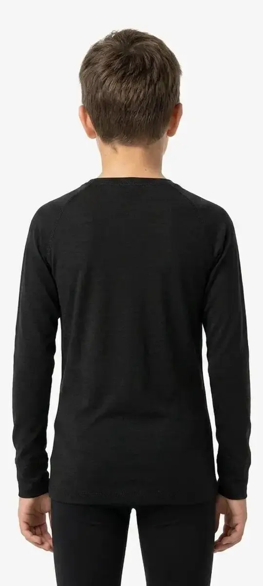 ODLO Merino 200 Lange Mouwen Basislaag - 6 Jaar - Zwart - afbeelding 4 van 6