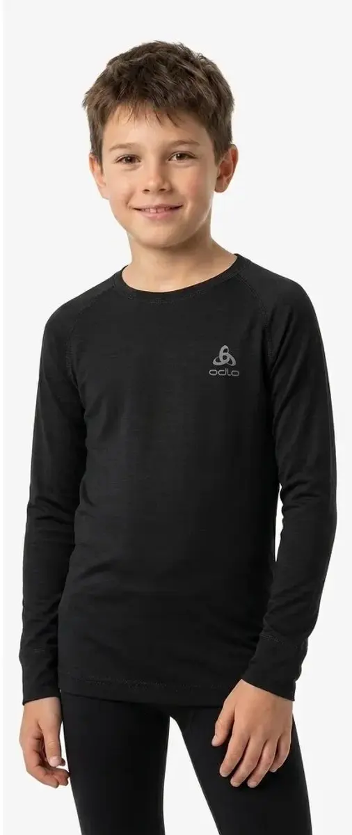 ODLO Merino 200 Lange Mouwen Basislaag - 6 Jaar - Zwart - afbeelding 6 van 6