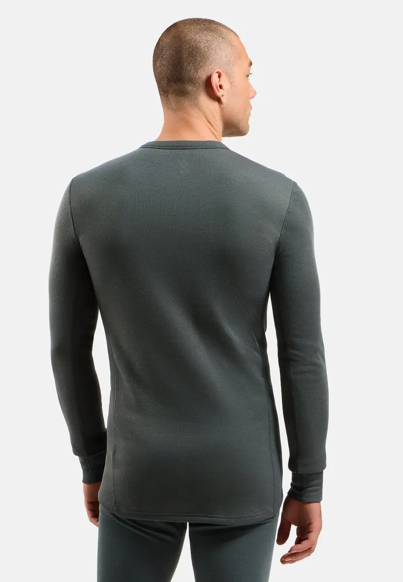 ODLO Active Warm Thermoshirt Heren - 2 Stuks - Zwart/Army Groen - S