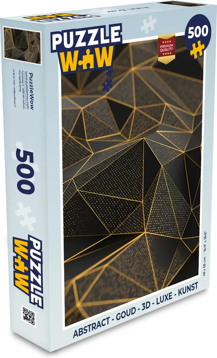 PuzzleWow Abstract 3D Puzzel 500 Stuks