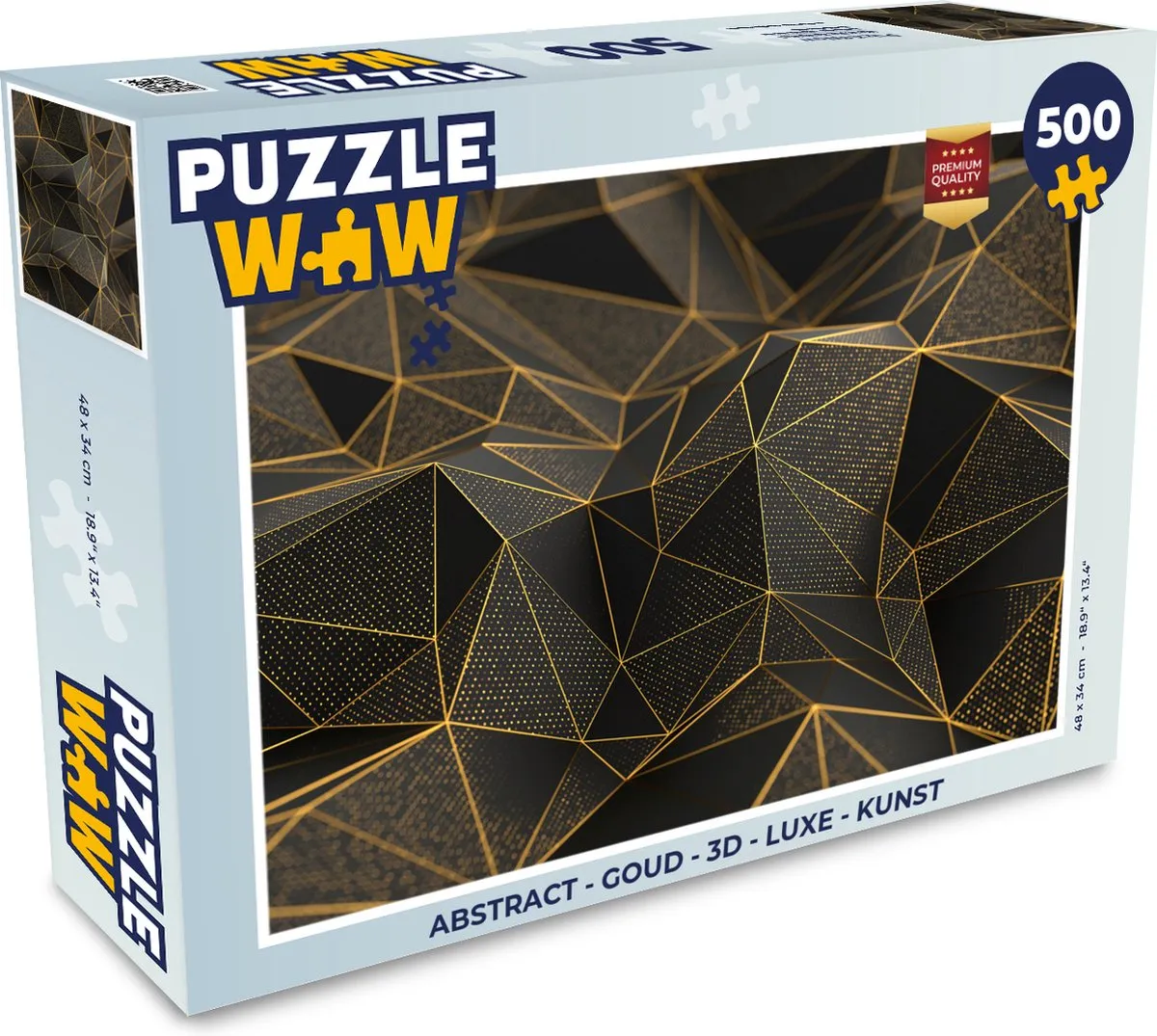PuzzleWow Abstract 3D Puzzel 500 Stuks - Multicolor