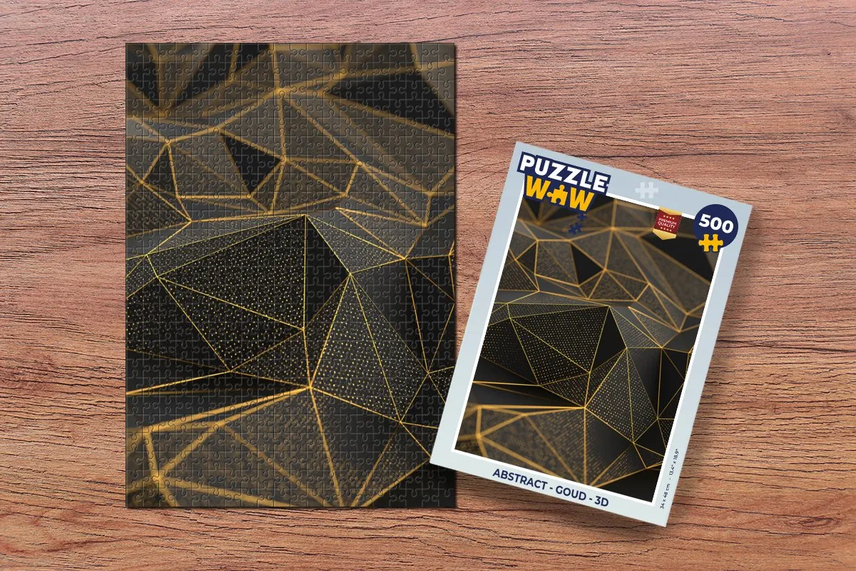 PuzzleWow Abstract 3D Puzzel 500 Stuks - Multicolor