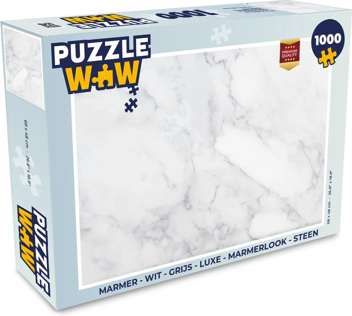 PuzzleWow Marmerlook Legpuzzel 1000 Stuks - Multicolor