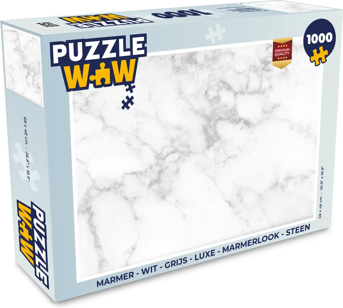 PuzzleWow Marmerlook Legpuzzel 1000 Stuks - Multicolor
