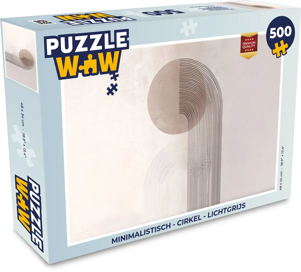 PuzzleWow Minimalistisch Legpuzzel 500 Stuks