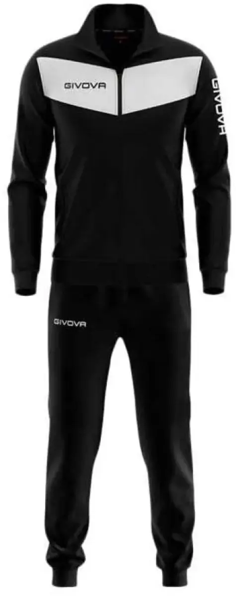 Givova Tuta Visa Trainingspak 128 - Zwart/Wit