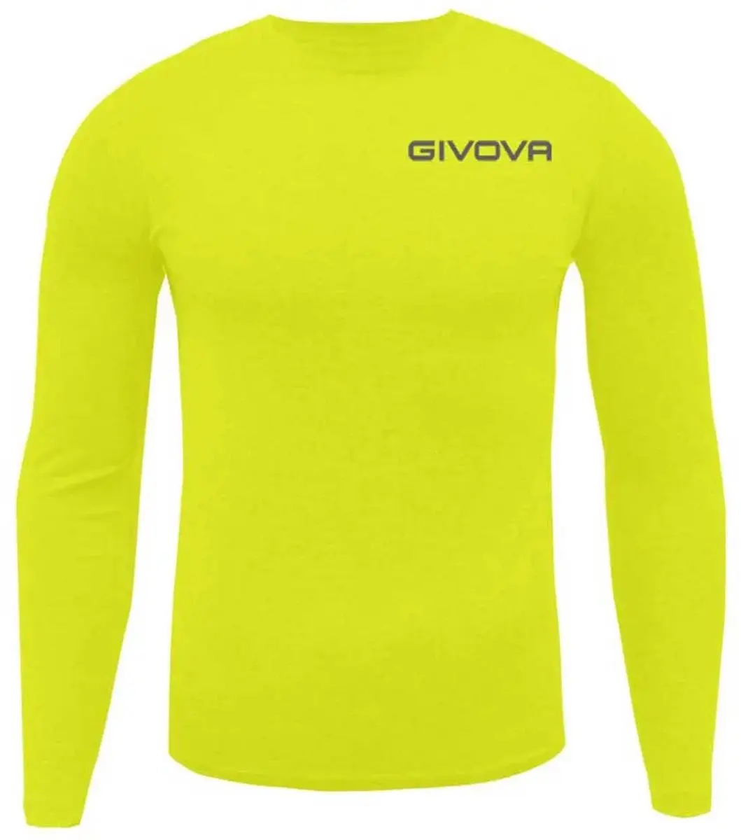 Givova Corpus 3 Lange Mouwen Basislaag - Fluor Yellow 6-8 Jaar