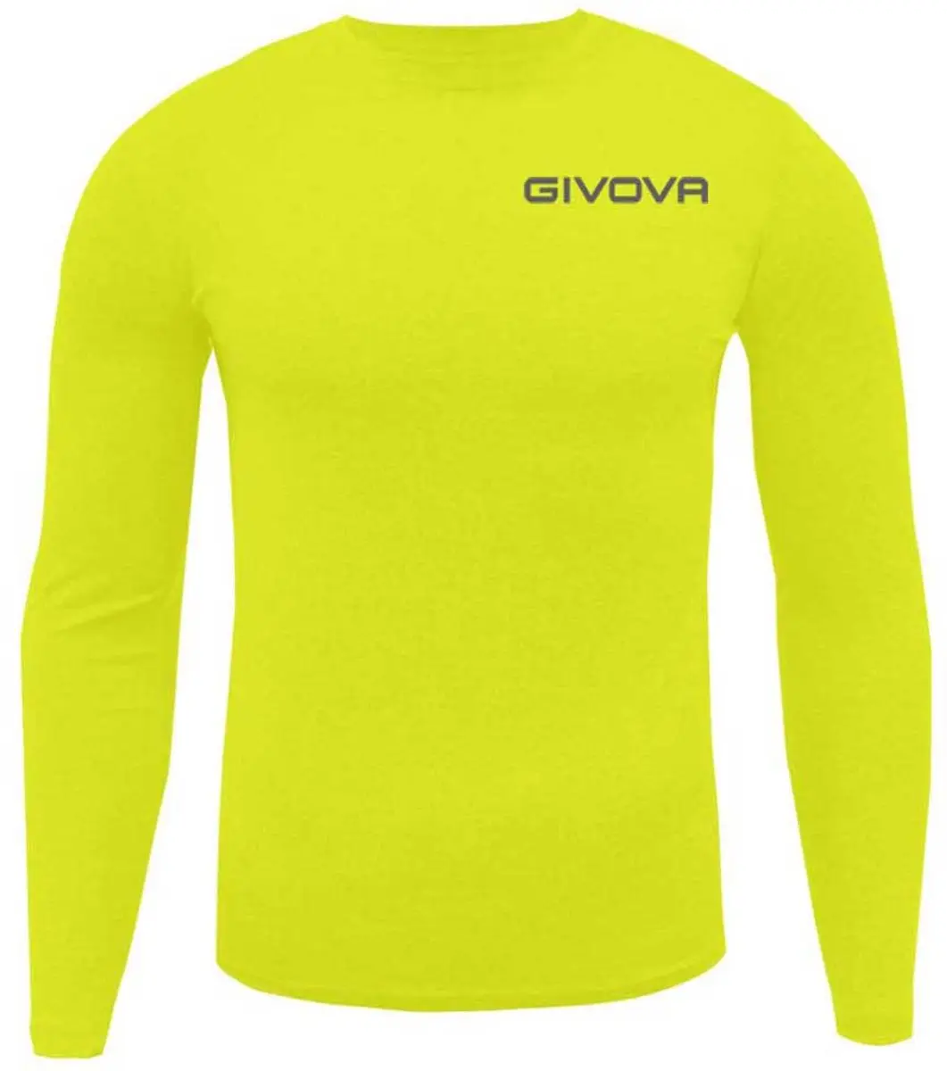 Givova Corpus 3 Lange Mouwen Basislaag - Fluor Yellow 6-8 Jaar