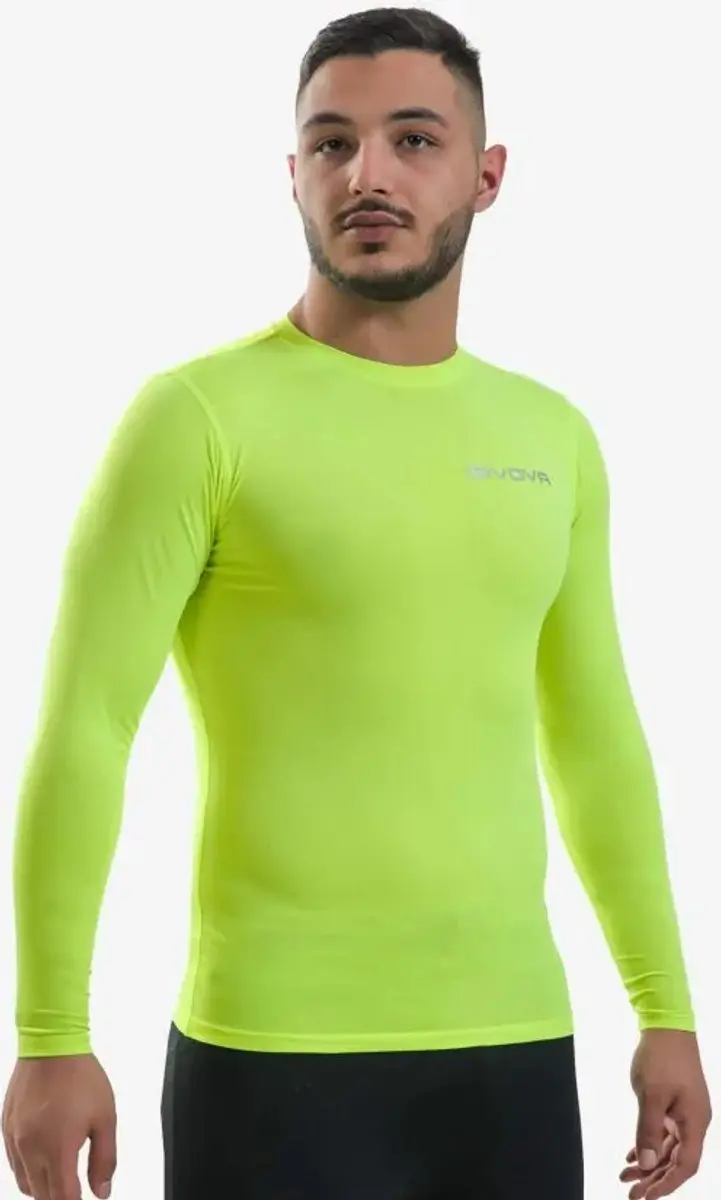 Givova Corpus 3 Lange Mouwen Basislaag - Fluor Yellow 6-8 Jaar
