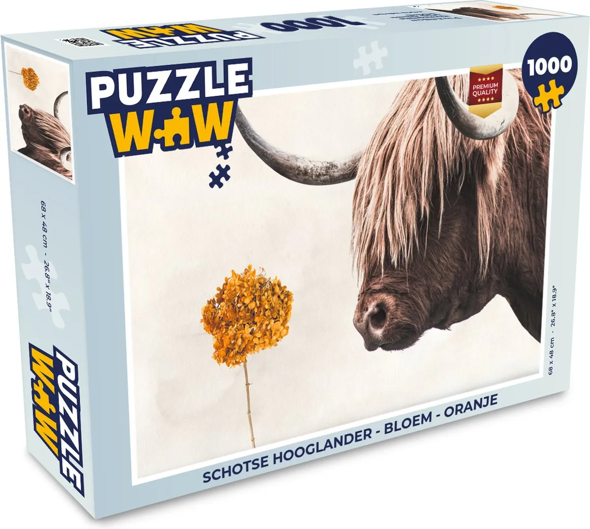 PuzzleWow Schotse Hooglander Legpuzzel 1000 Stuks