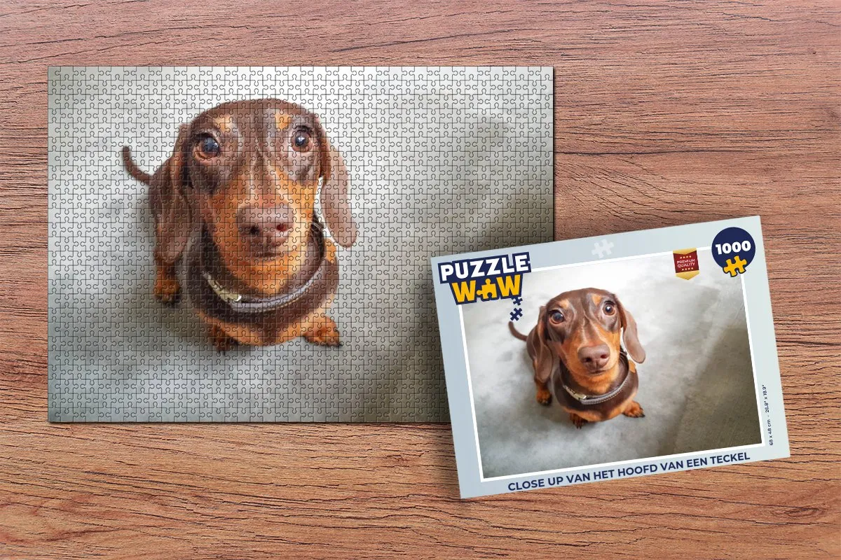 PuzzleWow Teckel Legpuzzel 1000 Stuks - Multicolor