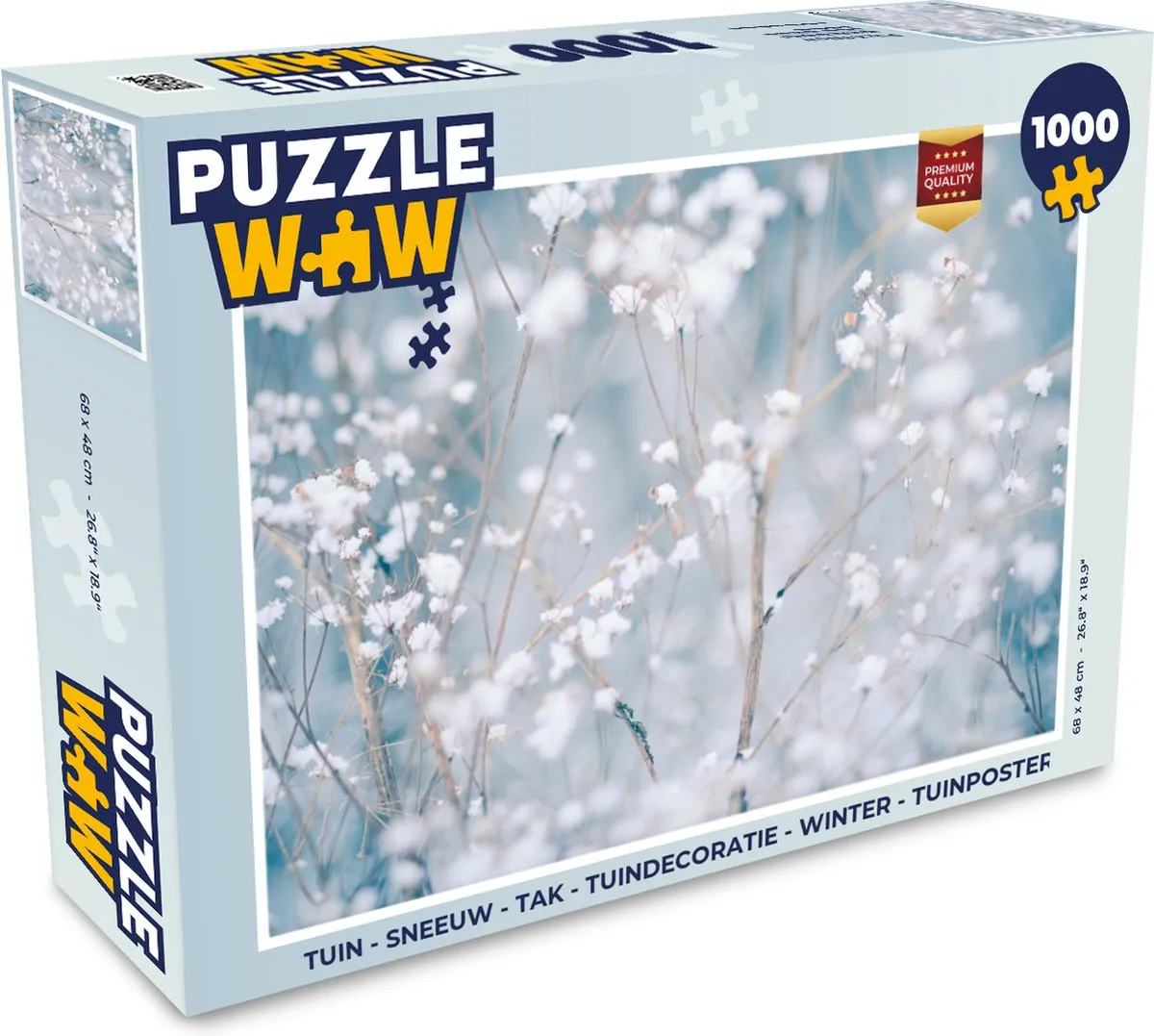 PuzzleWow Takken Sneeuw Winter Botanisch Legpuzzel 1000 Stuks