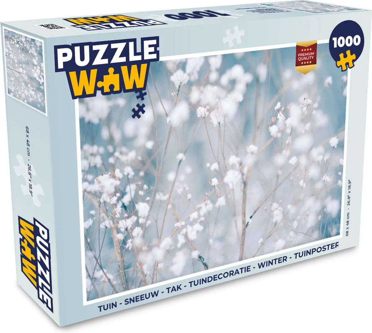 PuzzleWow Takken Sneeuw Winter Botanisch Legpuzzel 1000 Stuks - Multicolor