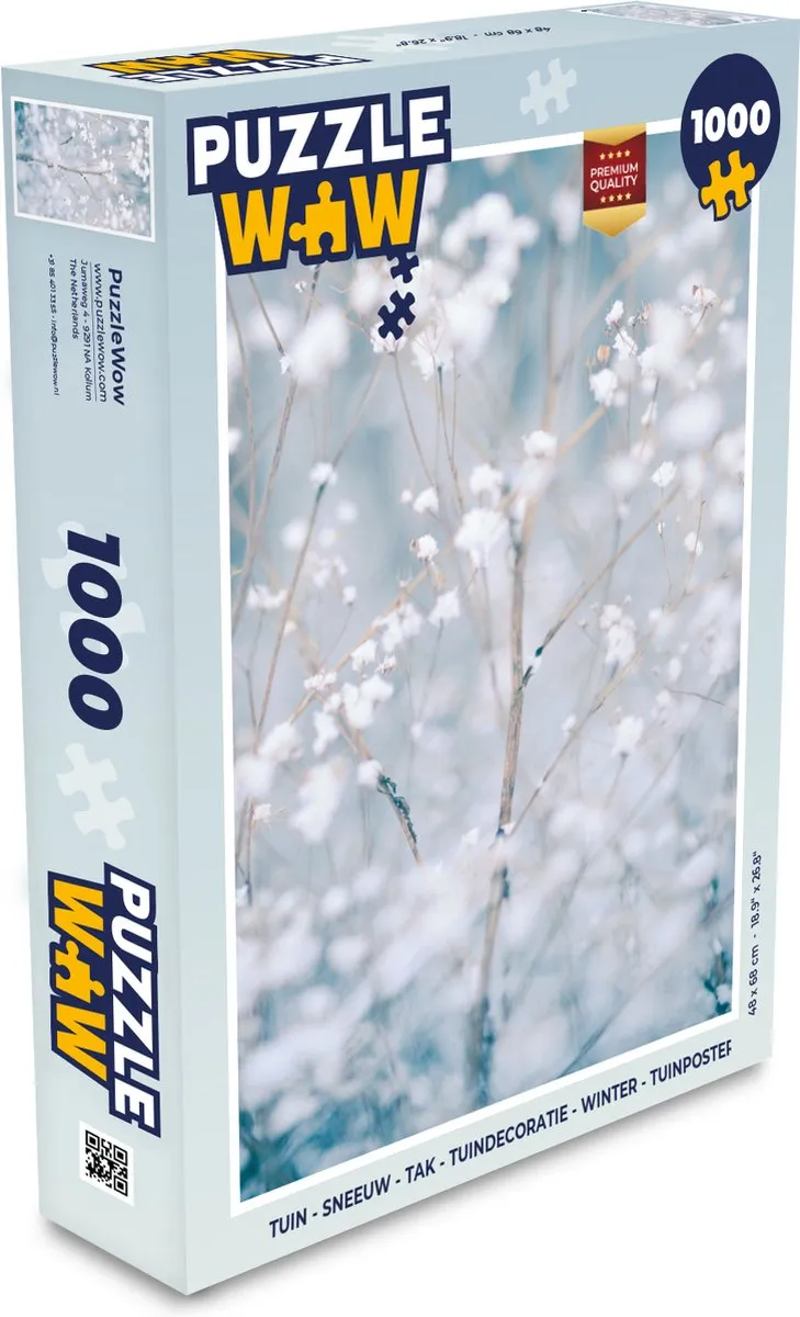 PuzzleWow Takken Sneeuw Winter Botanisch Legpuzzel 1000 Stuks - Multicolor