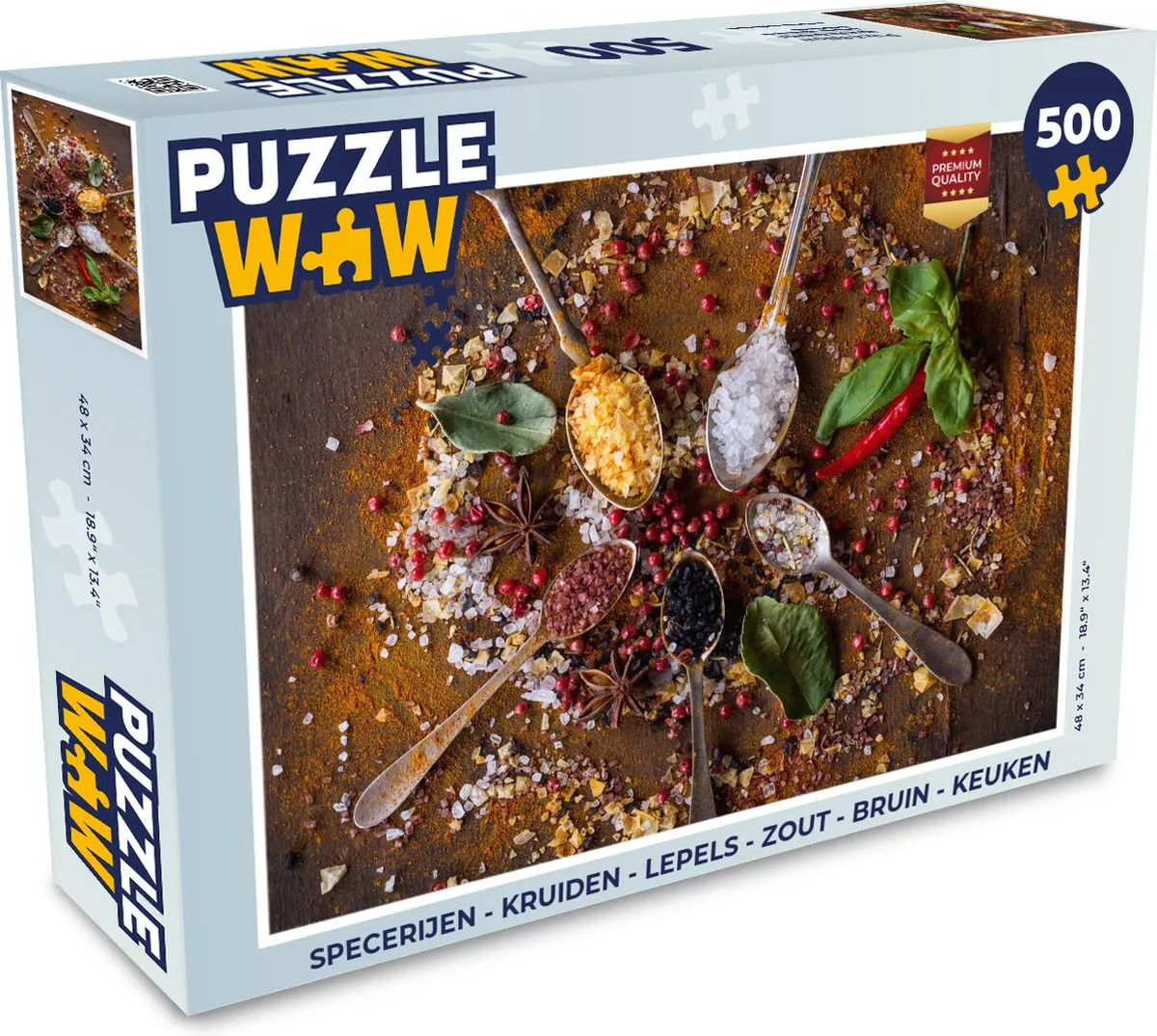 PuzzleWow Specerijen Lepels Zout Puzzel 500 Stuks