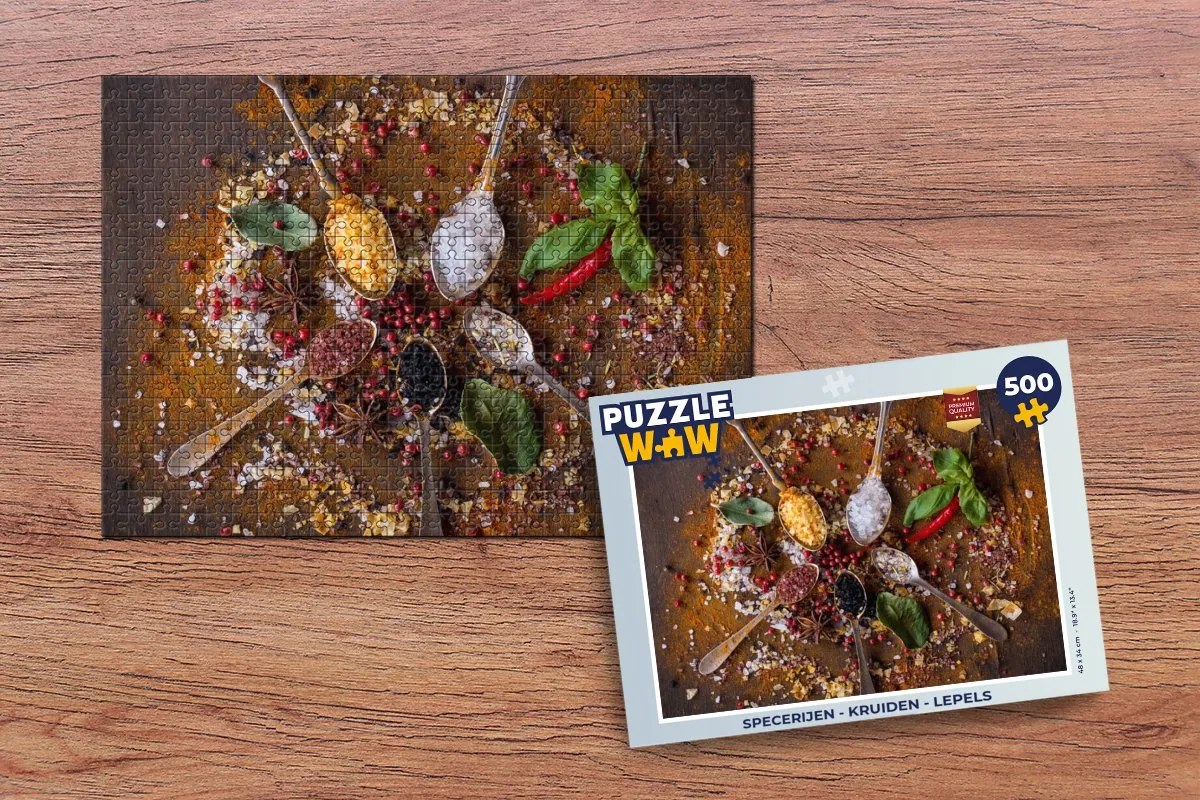 PuzzleWow Specerijen Lepels Zout Puzzel 500 Stuks - Multicolor