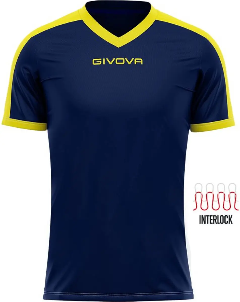 Sportshirt Givova Revolution Blauw-geel Blauw - S