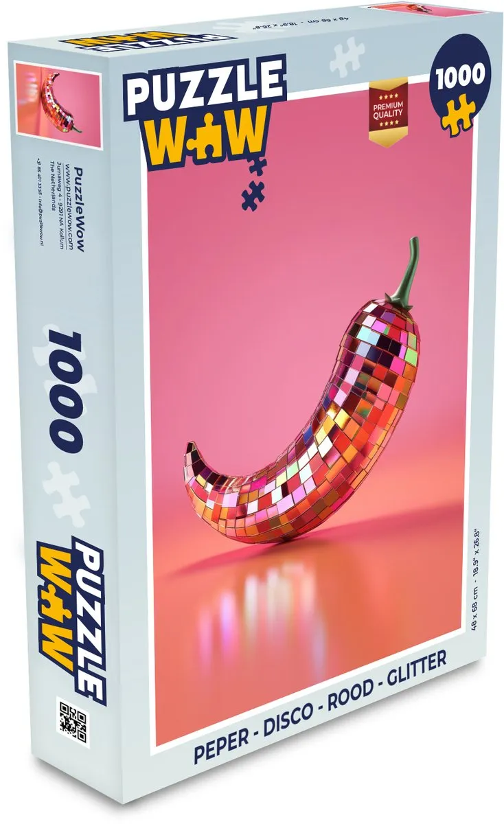 PuzzleWow Peper Disco Legpuzzel 1000 Stuks