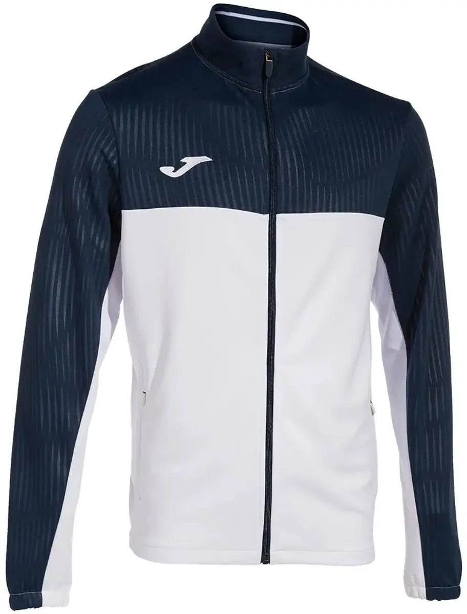 Joma Montreal Sweatshirt Met Rits Wit,Blauw 12-14 Years Jongen