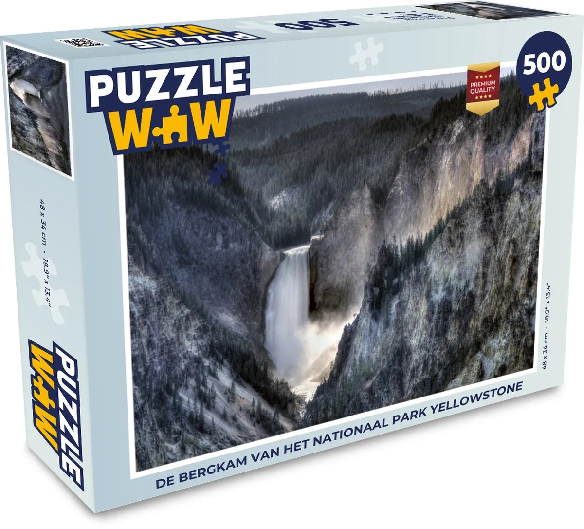 PuzzleWow De Bergkam van Yellowstone Legpuzzel 500 Stuks - Multicolor