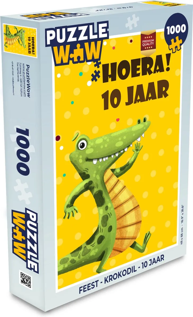 PuzzleWow Legpuzzel Krokodil 1000 Stuks