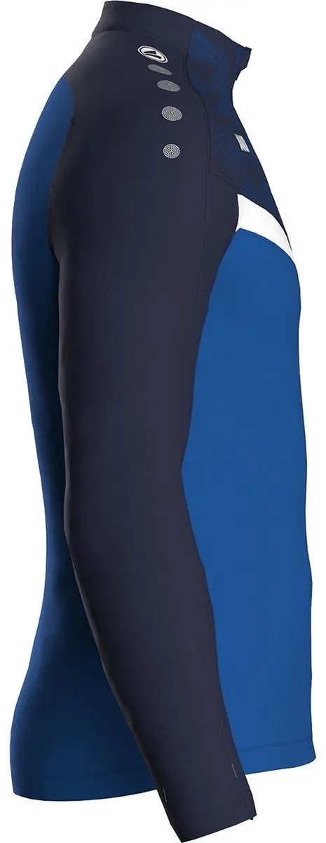 JAKO Ziptop Iconic Trainingssweater Junior 152 - Blauw/Wit