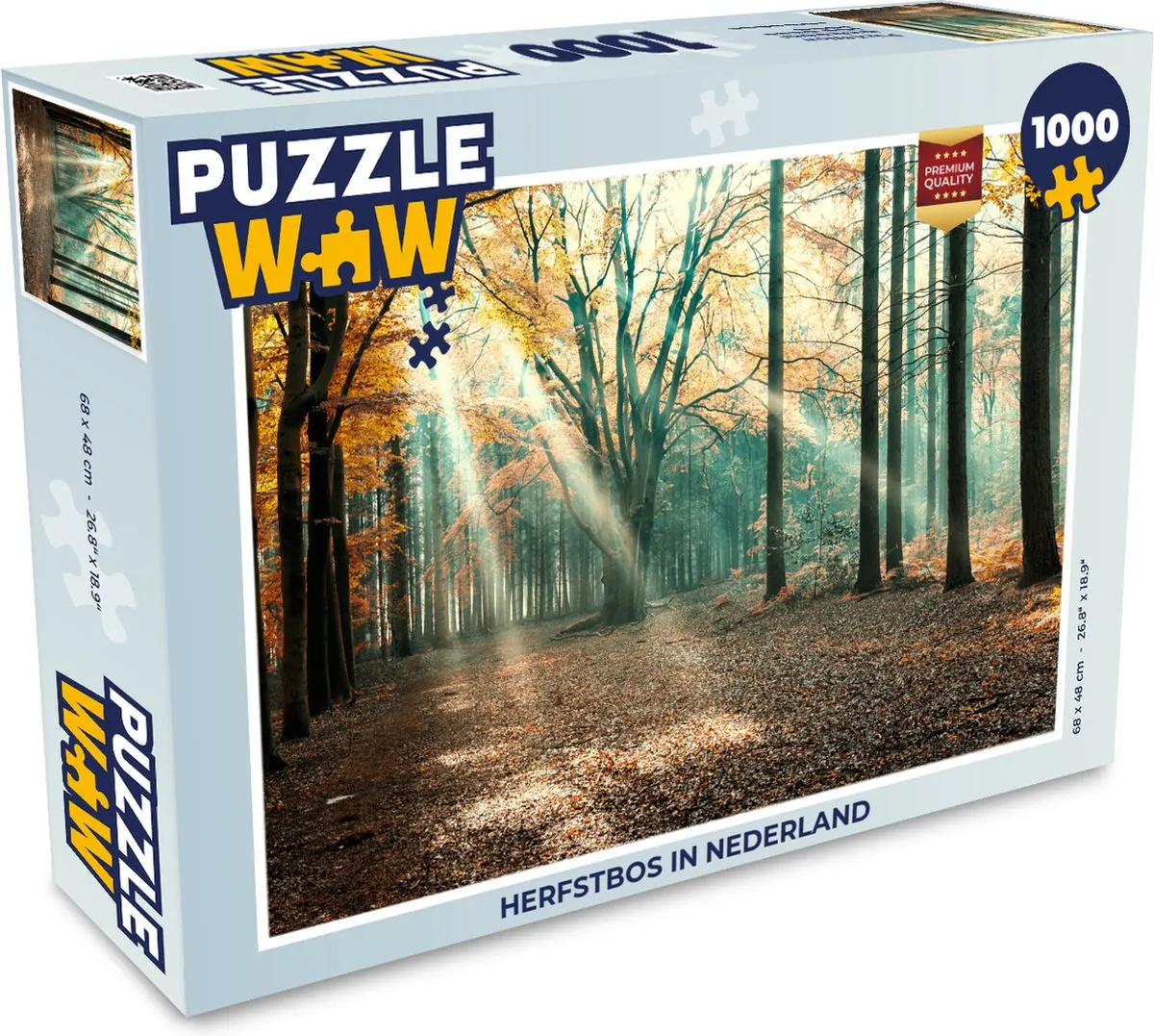 PuzzleWow Herfstbos in Nederland Legpuzzel 1000 Stuks