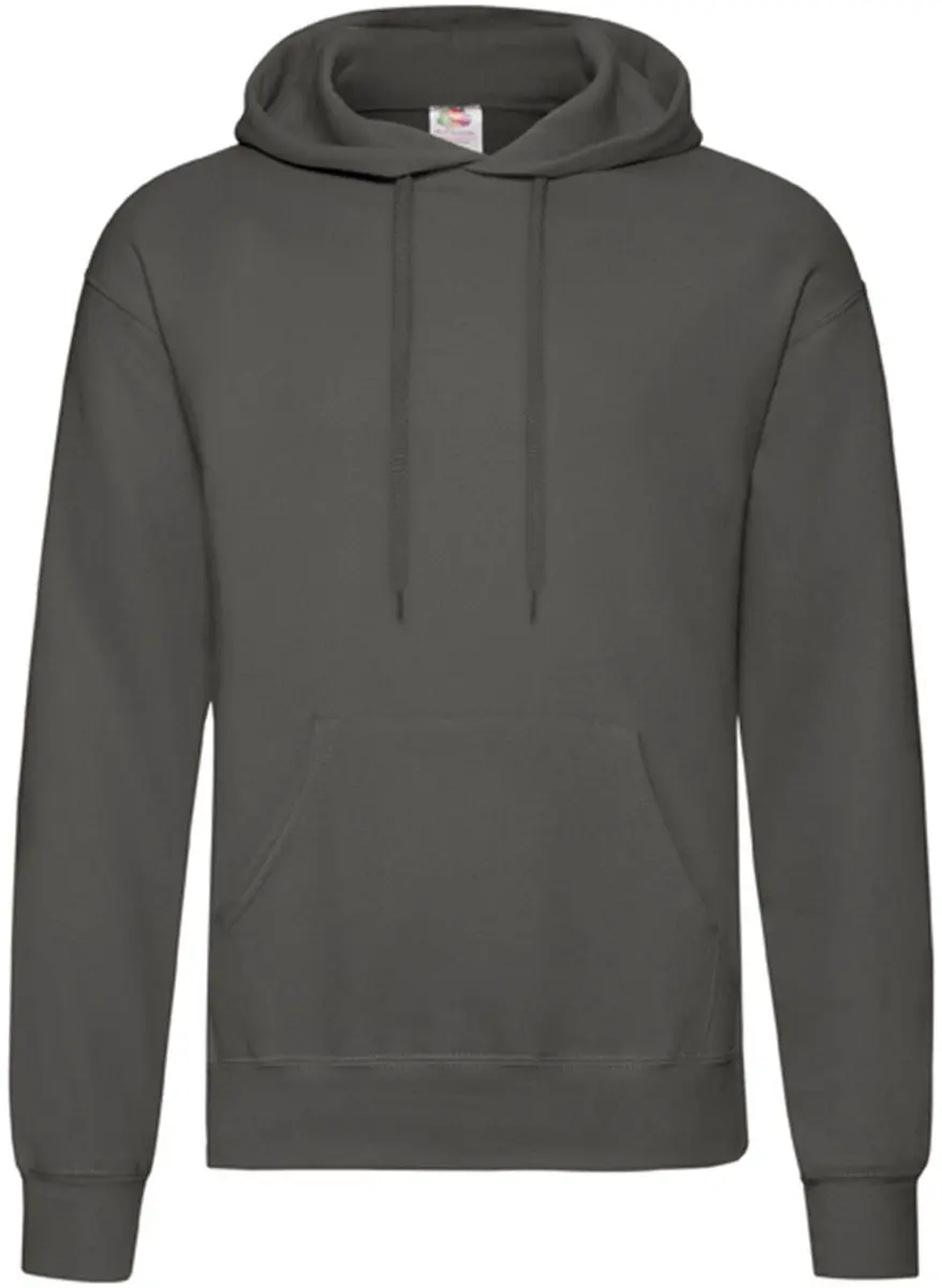 Sweatshirt Fruit Of The Loom Klassieke volwassen Grafito met capuchon