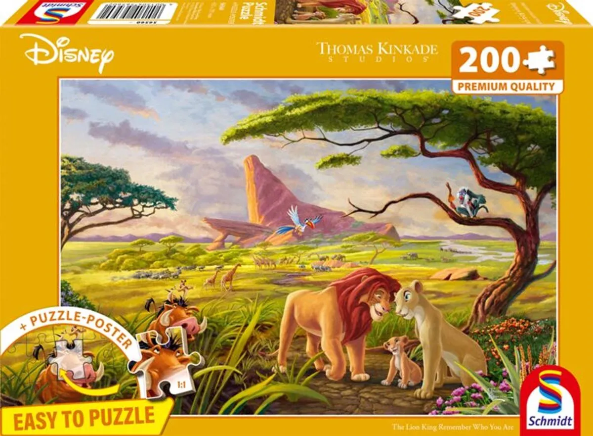 Schmidt Thomas Kinkade Studios Disney Lion King Puzzel 200 Stuks - Multi