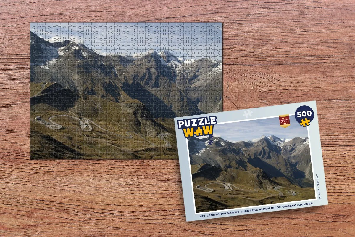 PuzzleWow Alpen Großglockner Legpuzzel 500 Stuks - Multicolor