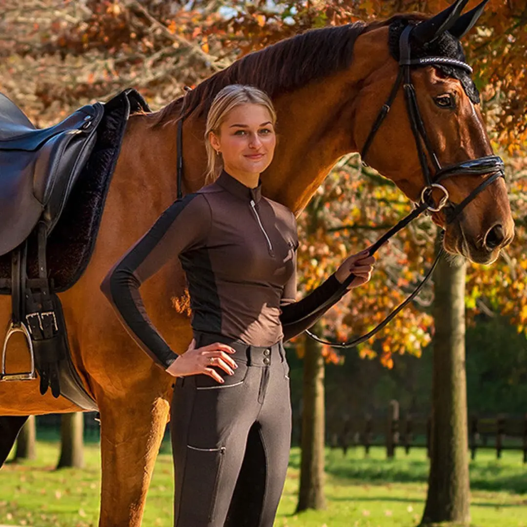 QHP Trainingsshirt Julin Thermo 42 - Donkerbruin - afbeelding 3 van 6