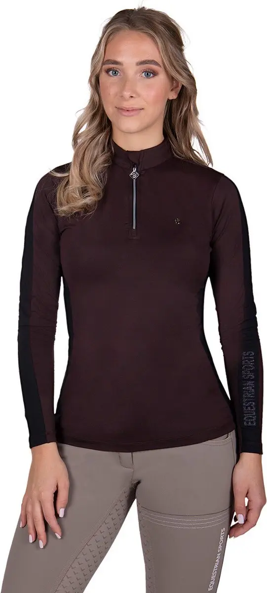 Qhp Trainingsshirt Julin Thermo Donkerbruin