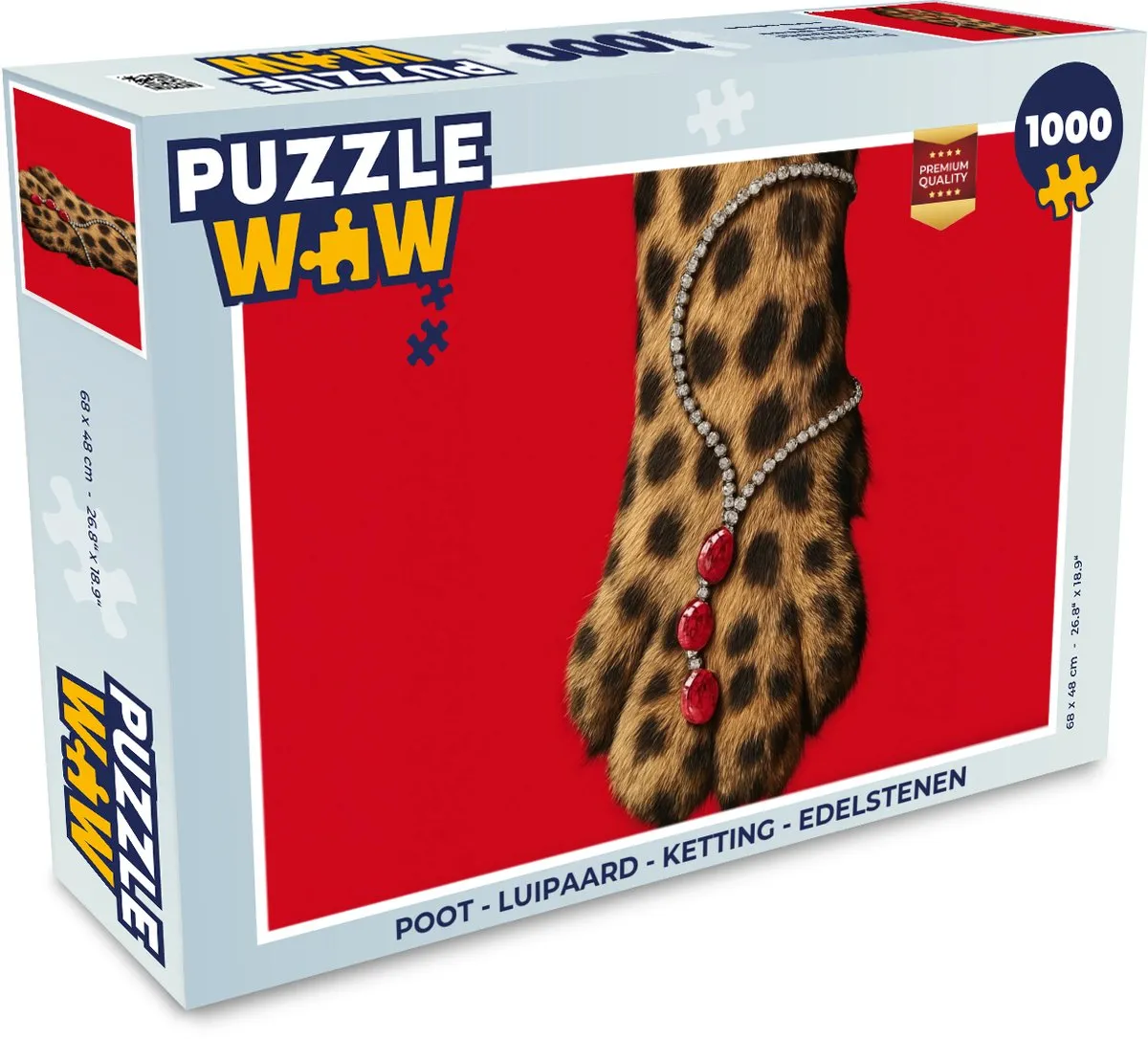 PuzzleWow Poot Luipaard Legpuzzel 1000 Stuks - MPN 8721373926279