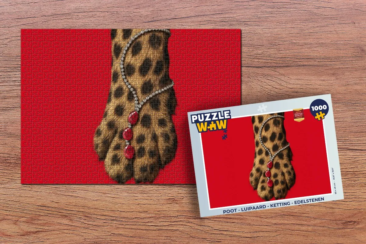PuzzleWow Poot Luipaard Legpuzzel 1000 Stuks - MPN 8721373926279