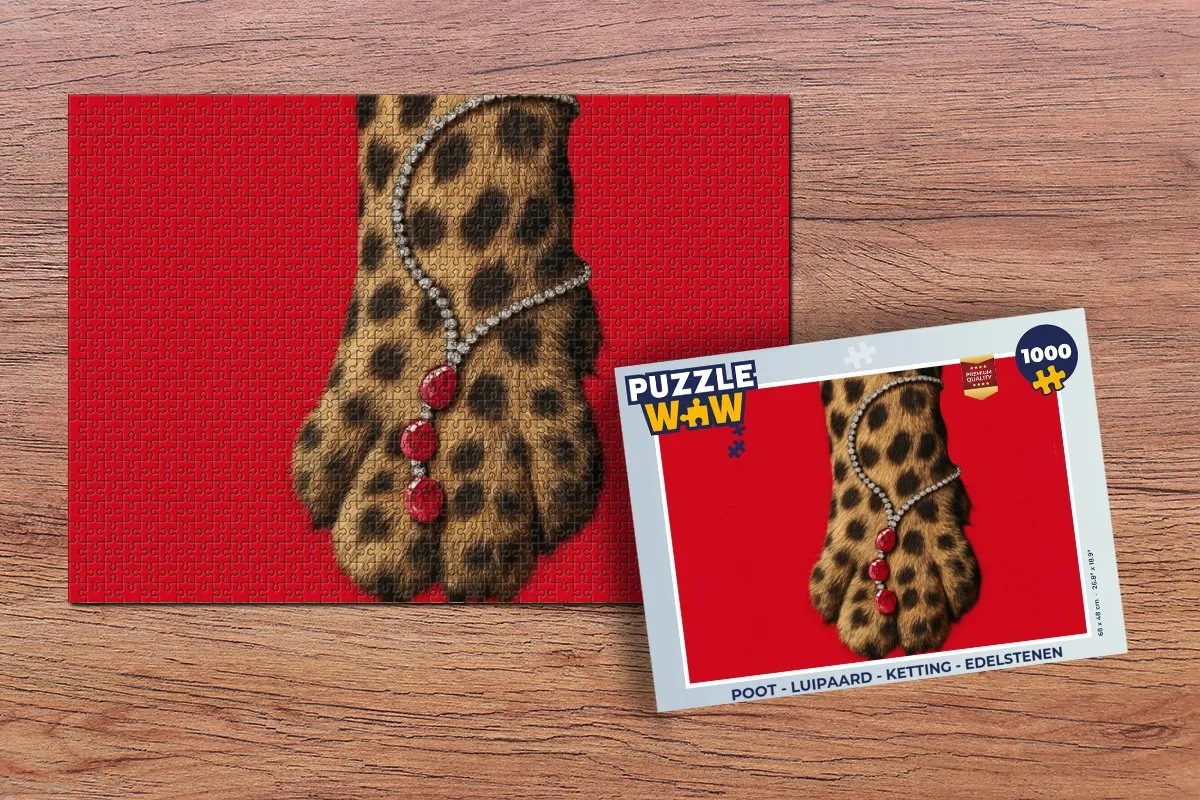 PuzzleWow Poot Luipaard Legpuzzel 1000 Stuks - MPN 8721373926279