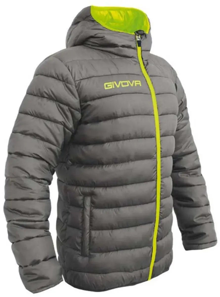 Givova Olanda Jas 6-8 jaar - Dark Grey/Fluo Yellow - afbeelding 3 van 3