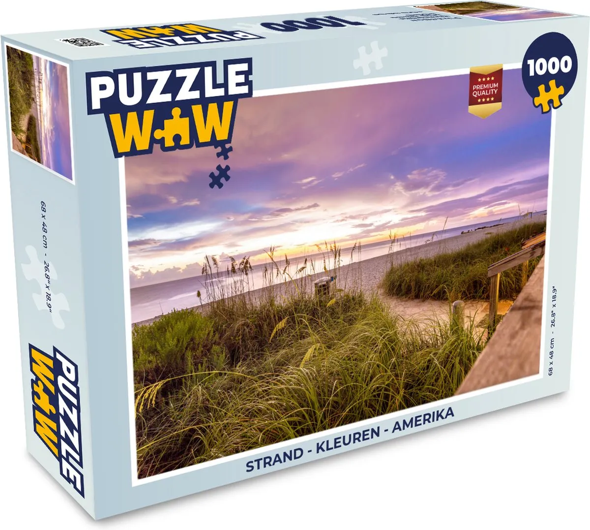 PuzzleWow Strand Amerika Legpuzzel 1000 Stuks
