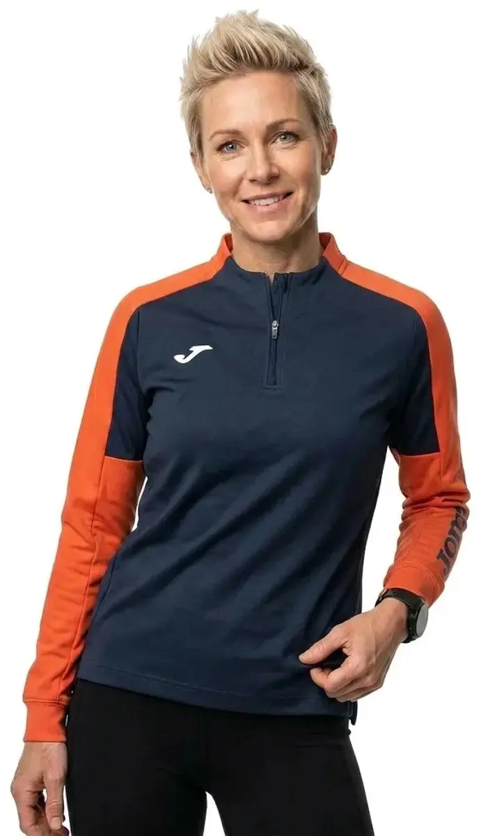 Joma Eco Championship Recycled Half Rits Sweatshirt - Navy/Fluor Orange XL - afbeelding 2 van 4