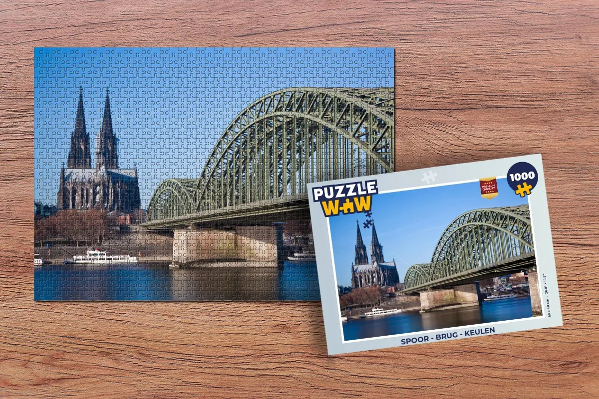 PuzzleWow Spoor - Keulen Legpuzzel 1000 Stuks - Multicolor